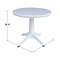 International Concepts Round 36 in Round Top Pedestal Table, 28.9 inH, White, 36 W, 36 L, 29.9 in H, Wood, White K08-36RT-27B - alternate 3